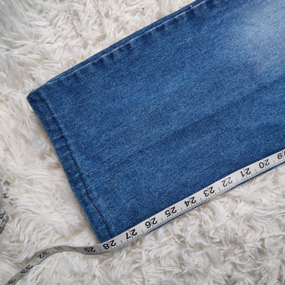 Vintage Y2K Levis 529 Low Rise Straight Leg Jeans Denim Medium Wash Faded HEMMED - Picture 10 of 11